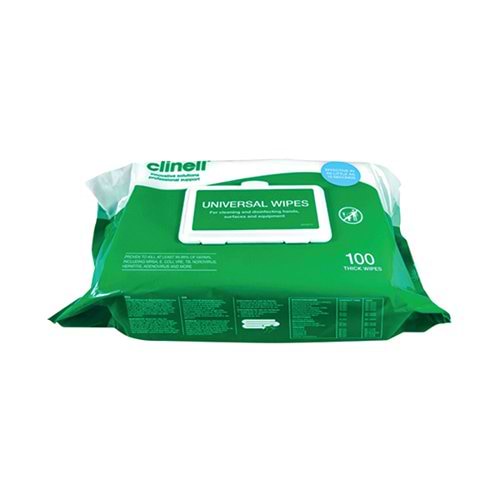 Clinell Universal Wipes BCW100 (Pack of 100) CM1907