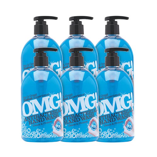 OMG Antibacterial Hand Soap 500ml (Pack of 6) 0604393