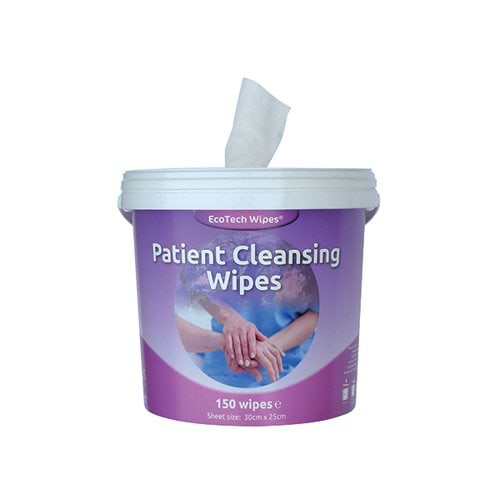 EcoTech White Patient Cleansing Wipes (Pack of 150) EBPC150