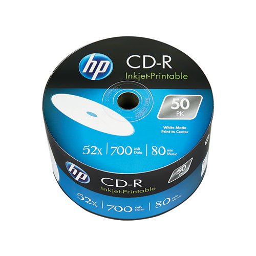 HP CD-R Inkjet Print 52X 700MB Wrap (Pack of 50) 69301