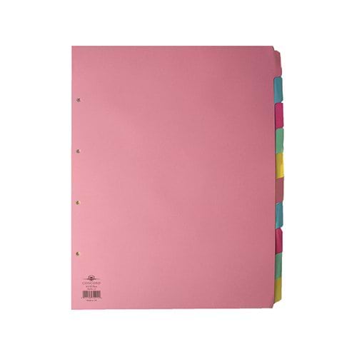 Concord Divider 10-Part A3 Portrait Pastel Colours 70299/J2