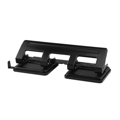 Q-Connect 4 Hole Punch Black 16 Sheet KF01238