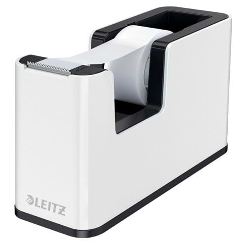 Leitz WOW Tape Dispenser Dual Colour White/Black 53641095