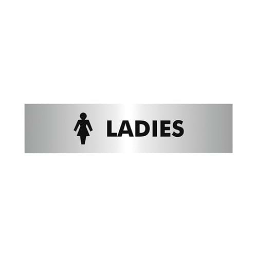 Acrylic Sign Ladies Aluminium 190x45mm SR22357