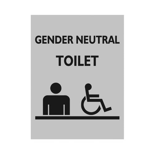 Stewart Superior Gender Neutral WC Sign 150x200mm GN002-AC150X200