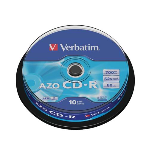 Verbatim CD-R Datalife Non-AZO 52x 700MB (Pack of 10) 43437