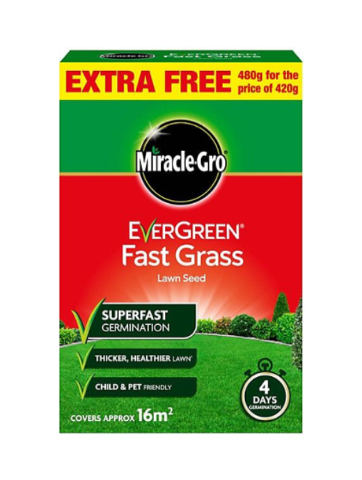 MIRACLE GRO FAST GRASS SEED 480G