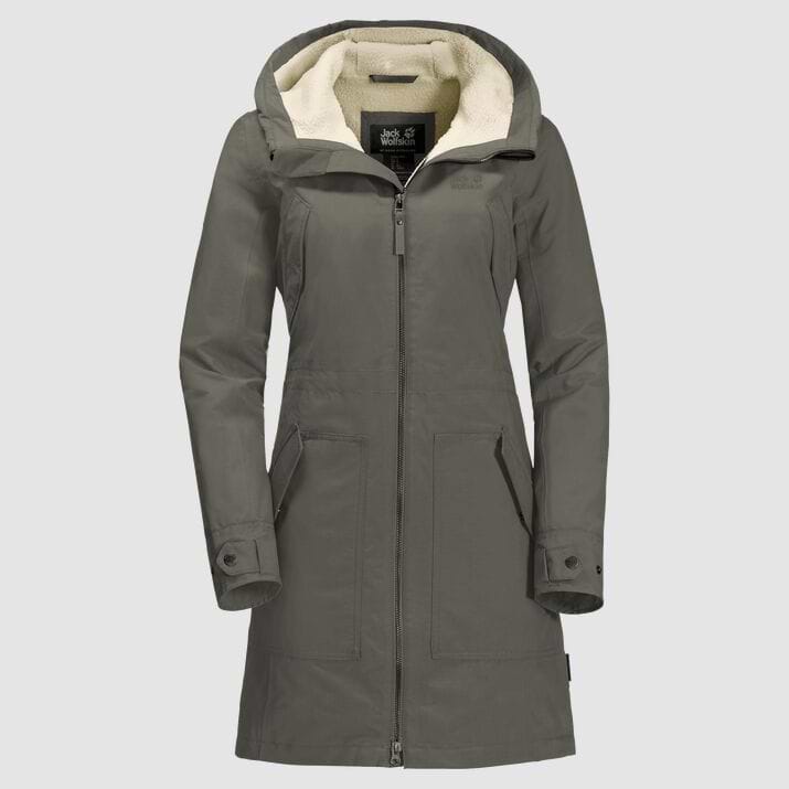 Jack wolfskin rocky clearance point parka greenish grey