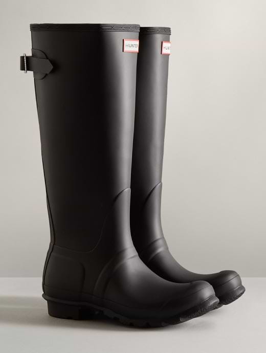 Matt black hunter boots outlet