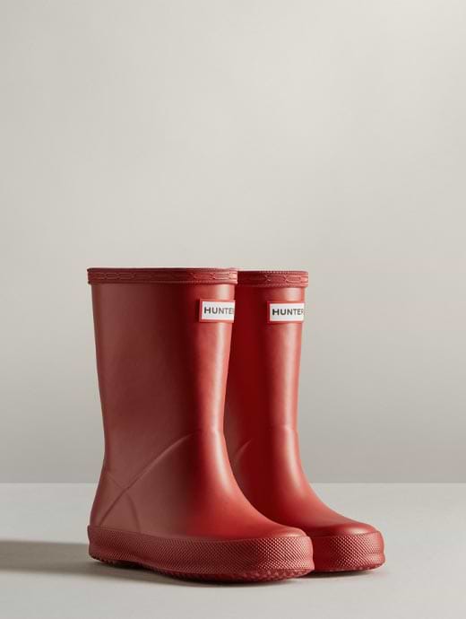 Hunter Kids First Classic Wellington Boots Military Red