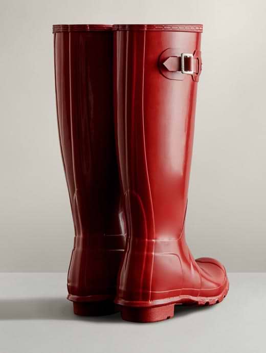 Hunter boots shop military red gloss