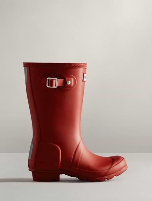 Kids red hunter wellies clearance