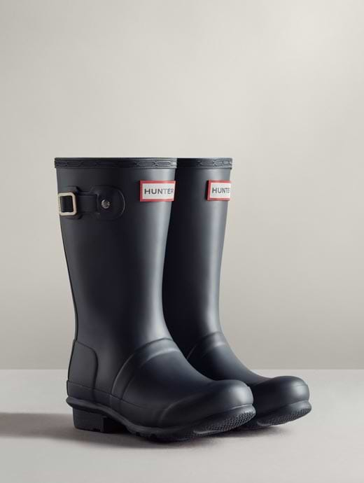 Kids hunter wellies discount black