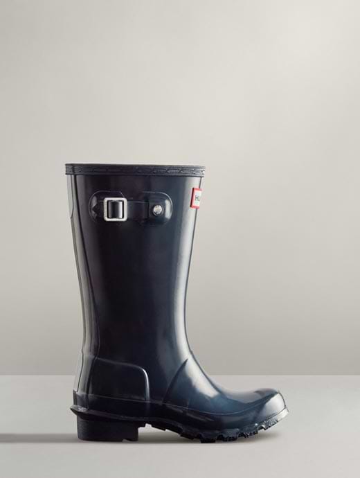 Navy gloss outlet hunter boots