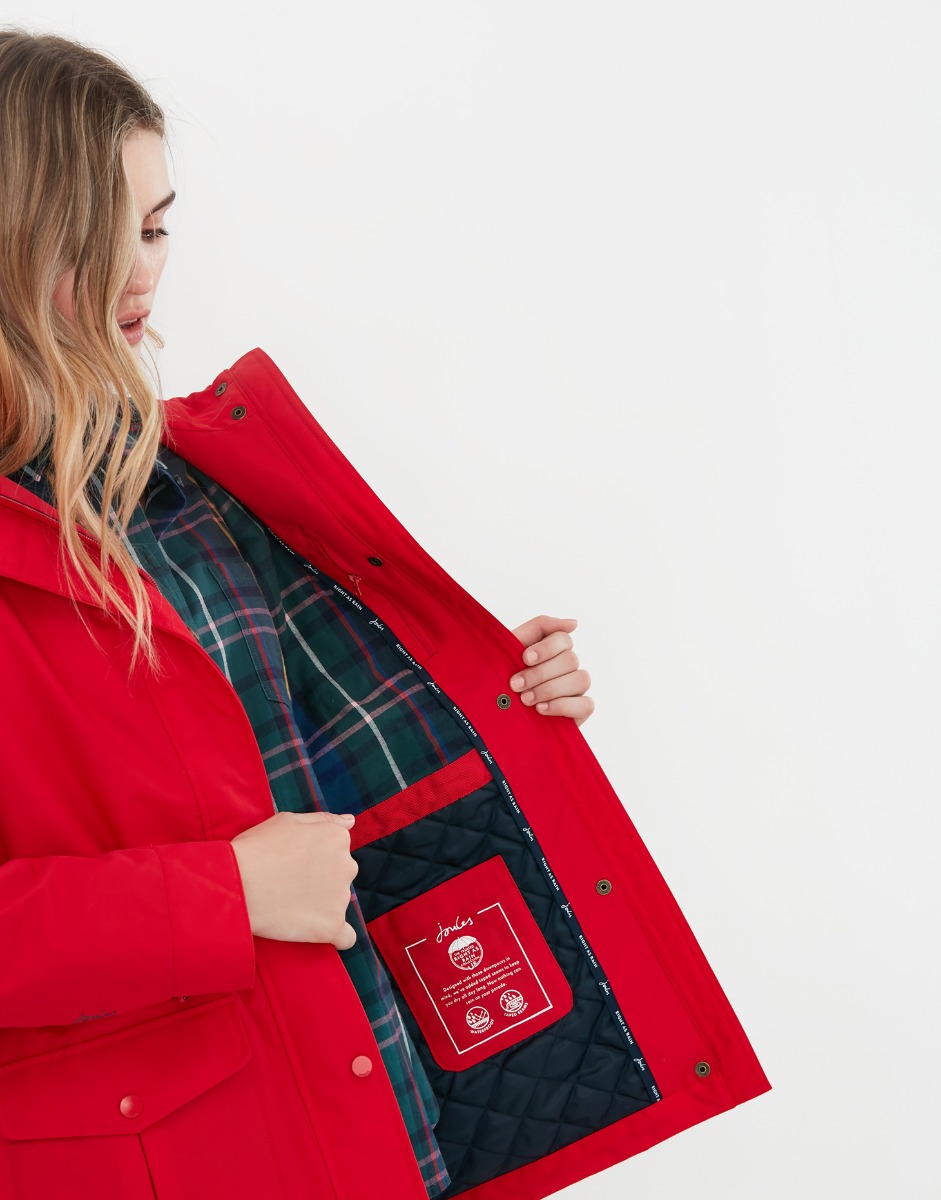 Joules store tartan raincoat