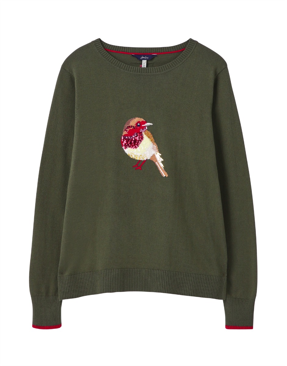 Joules christmas top robin jumper