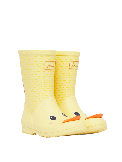Joules JNR Roll Up Wellies Yellow Duck