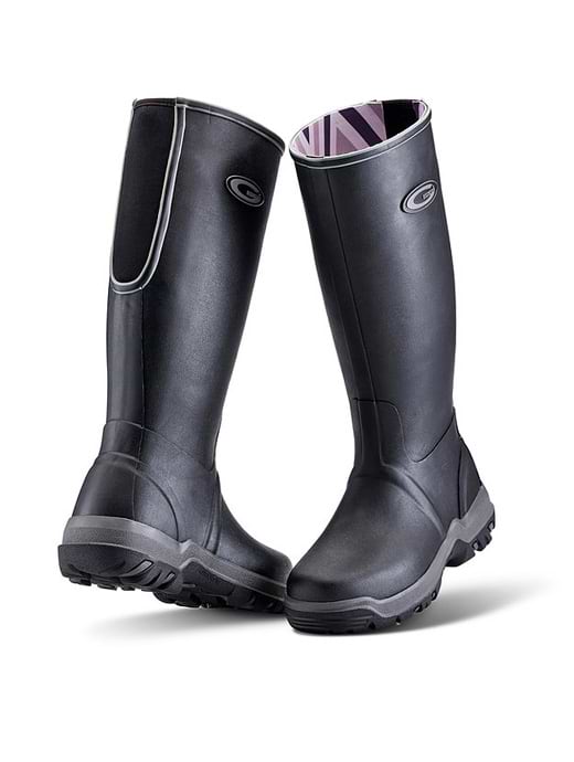Grubs Rainline Wellington Boots Black
