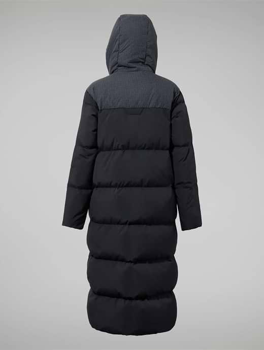 Berghaus Women's Saffren Down Duster Hooded Jacket Black/Black