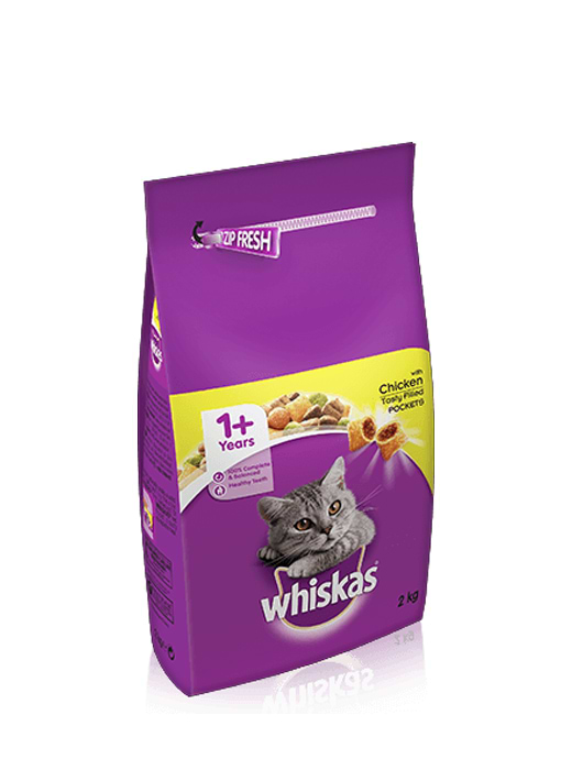Whiskas 1+ Complete Chicken Dry Cat Food 2KG