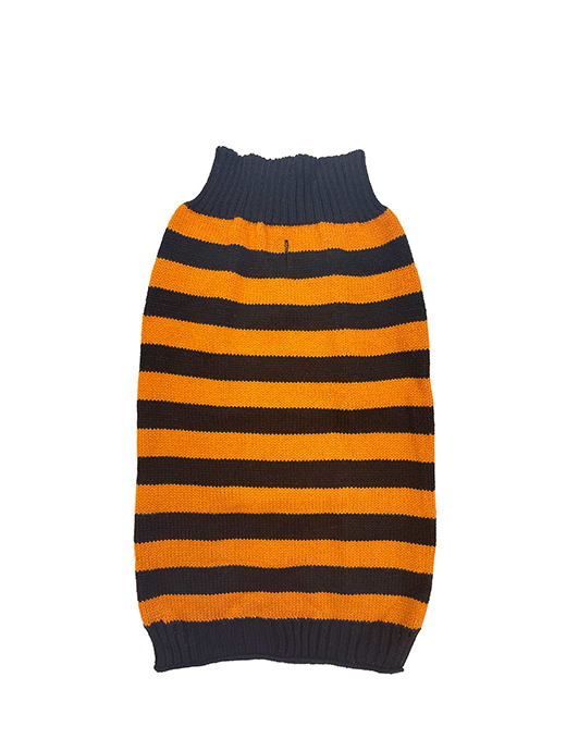 Orange and black striped sweater discount