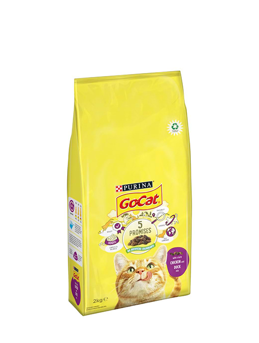 Purina Go-Cat Complete Duck And Chicken Mix Dry Cat Food 2KG
