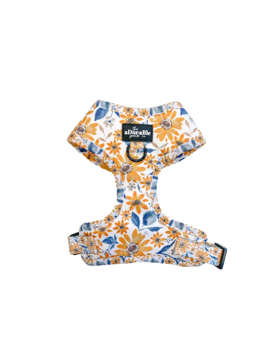 The Adorable Pooch Company Adjustable Harness Sunflower Meadow