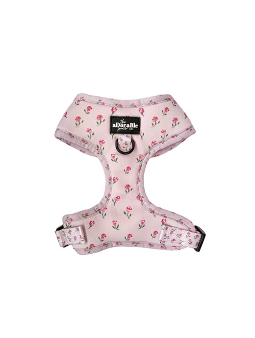 The Adorable Pooch Company Adjustable Harness English Rose