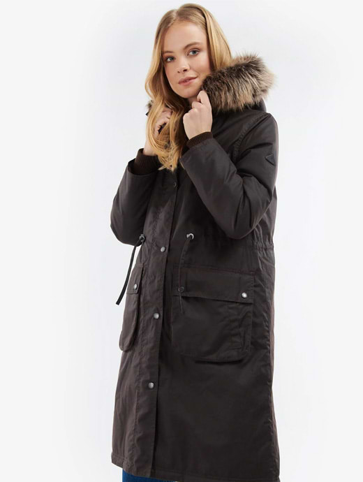 Barbour fur coat outlet