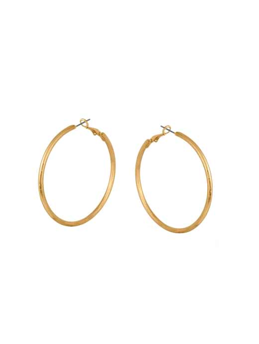 Big Metal London Anthonia Halo Statement Plated Hoop Earrings Gold 