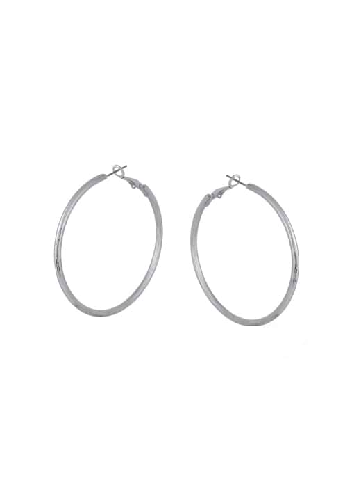 Silver metal earrings on sale