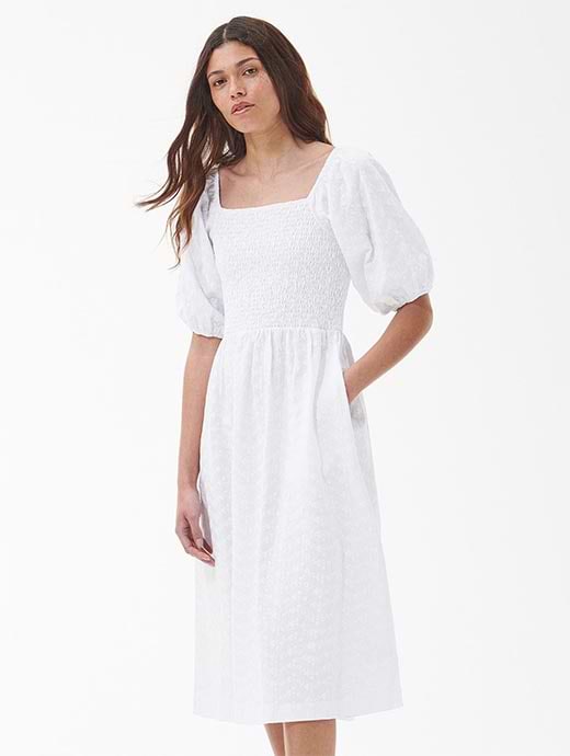 Barbour Women's Areca Midi Dress White