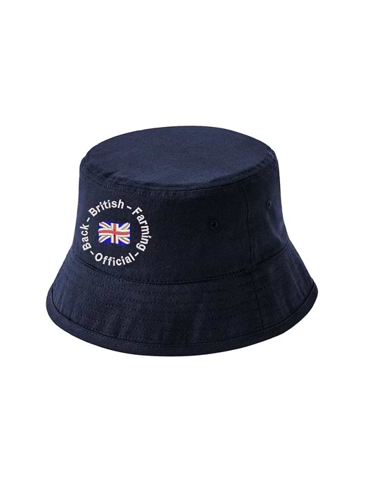 Back British Farming Bucket Hat Navy 