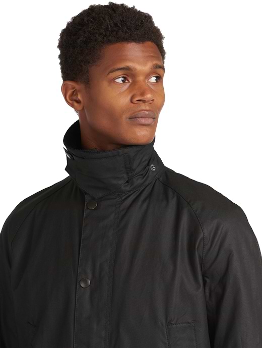 Barbour Ashby Wax Jacket Black | Griggs