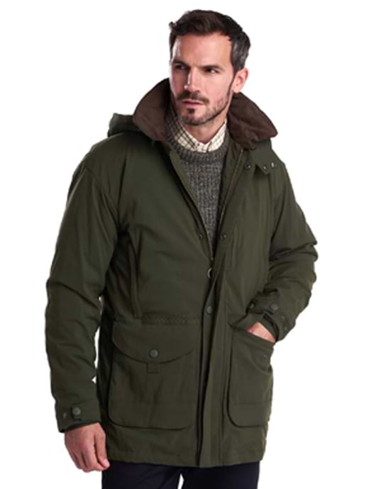 BARBOUR BRANSDALE WATERPROOF JACKET FOREST GREEN