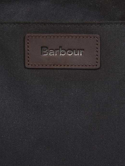 Barbour wax holdall navy top