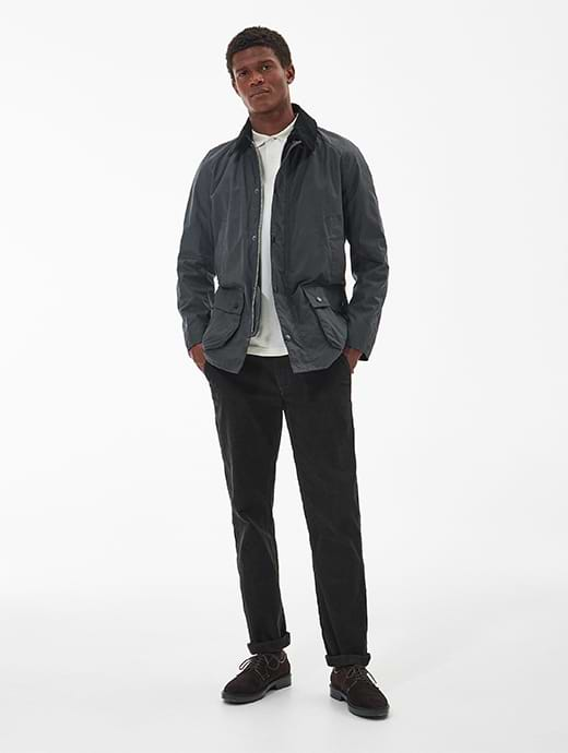 Barbour grey sale jacket