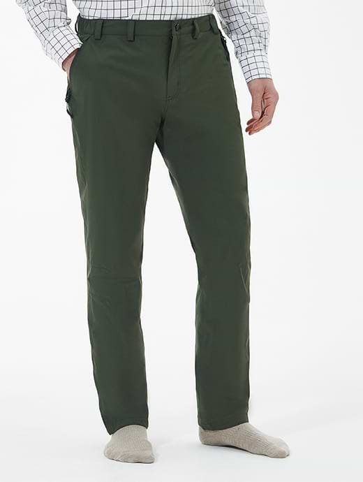 Barbour trousers mens Green sales