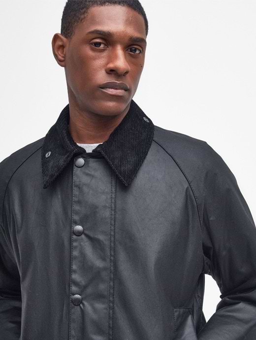 Barbour Beaufort Wax Jacket Black Griggs