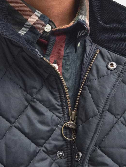 Barbour chelsea top sportsquilt navy
