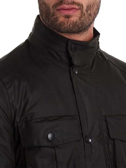 Barbour corbridge top wax jacket olive