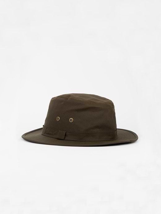 Barbour Men's Dawson Wax Safari Hat Olive