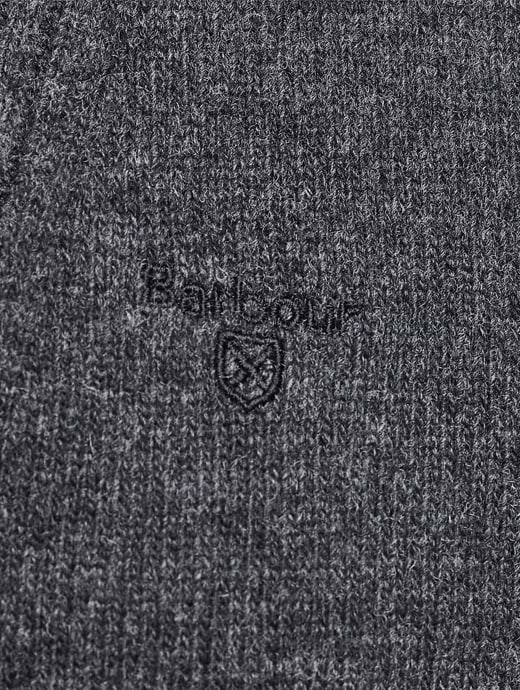 Barbour essential lambswool half zip clearance jumper charcoal