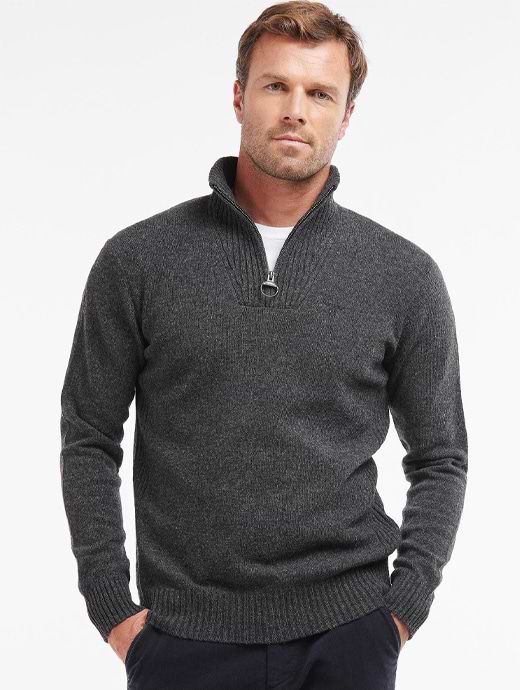 Barbour lambswool online half zip jumper