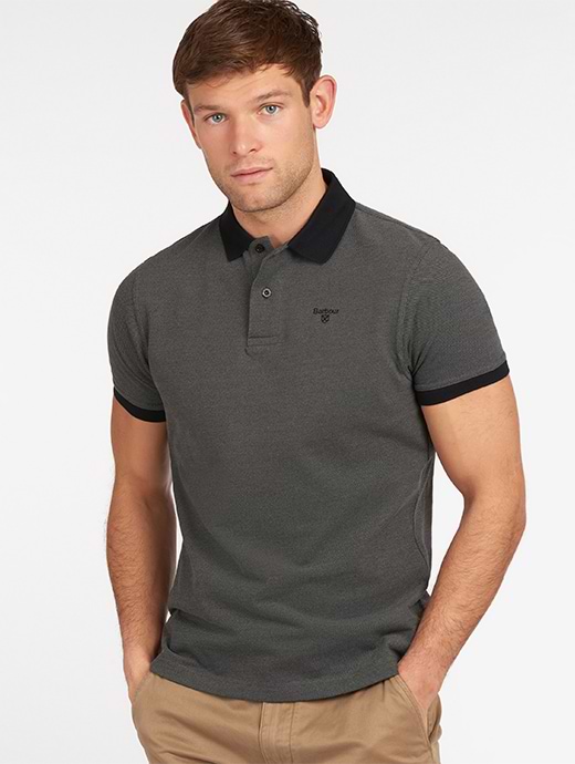 Barbour polo mens Black on sale