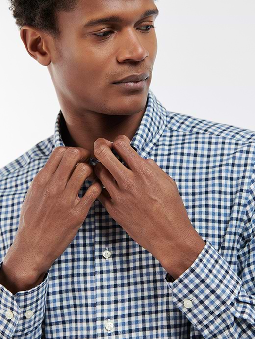 Barbour shirts best sale mens navy