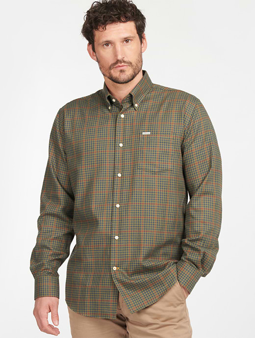 Barbour Men's Henderson Thermo Weave Shirt Olive 