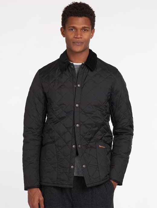 Barbour Heritage Liddesdale Quilted Jacket Black Griggs