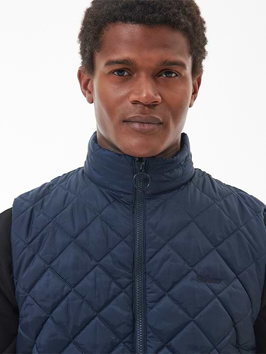 Barbour navy gilet hot sale mens