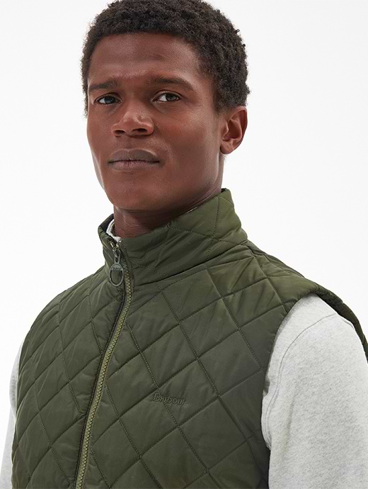 Barbour gilets mens olive hot sale